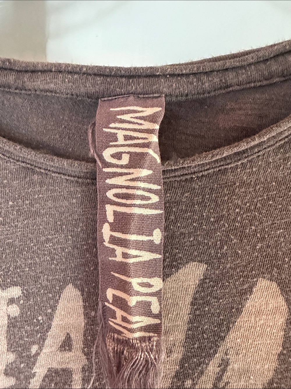 Magnolia Pearl Grey Tee with White Vintage Graphic - Picture 6 of 9